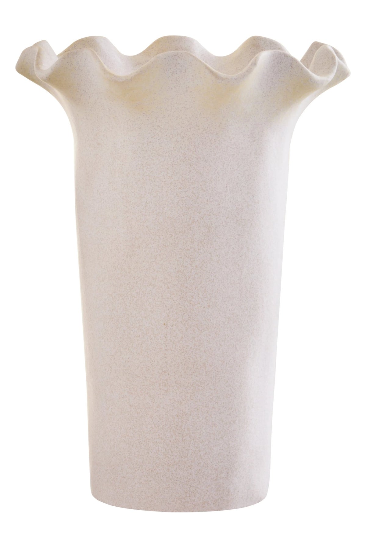 Cadence Cream Scalloped Edge Large Vase