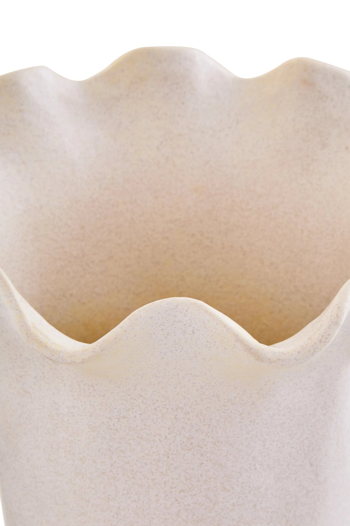 Cadence Cream Scalloped Edge Large Vase