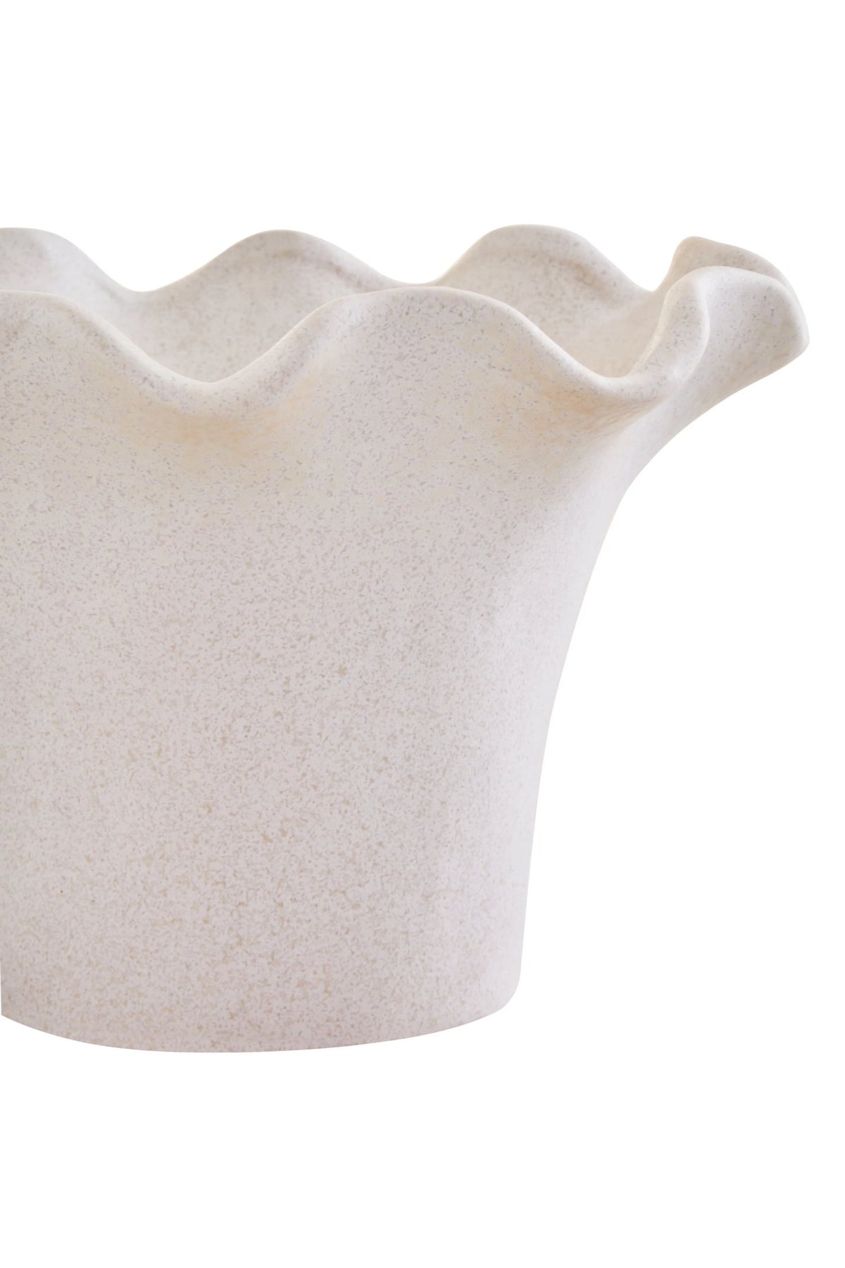 Cadence Cream Scalloped Edge Small Vase