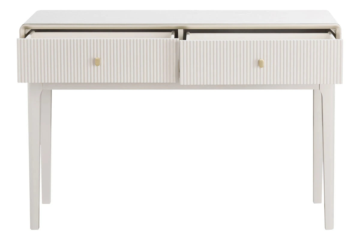 Avenor Ivory Wood Veneer Two Drawer Dressing Table