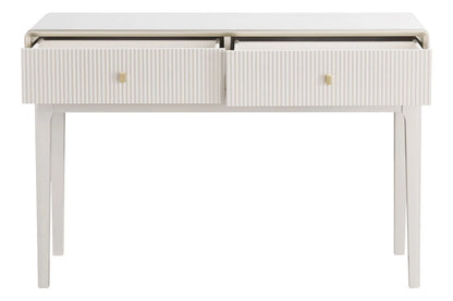 Avenor Ivory Wood Veneer Two Drawer Dressing Table