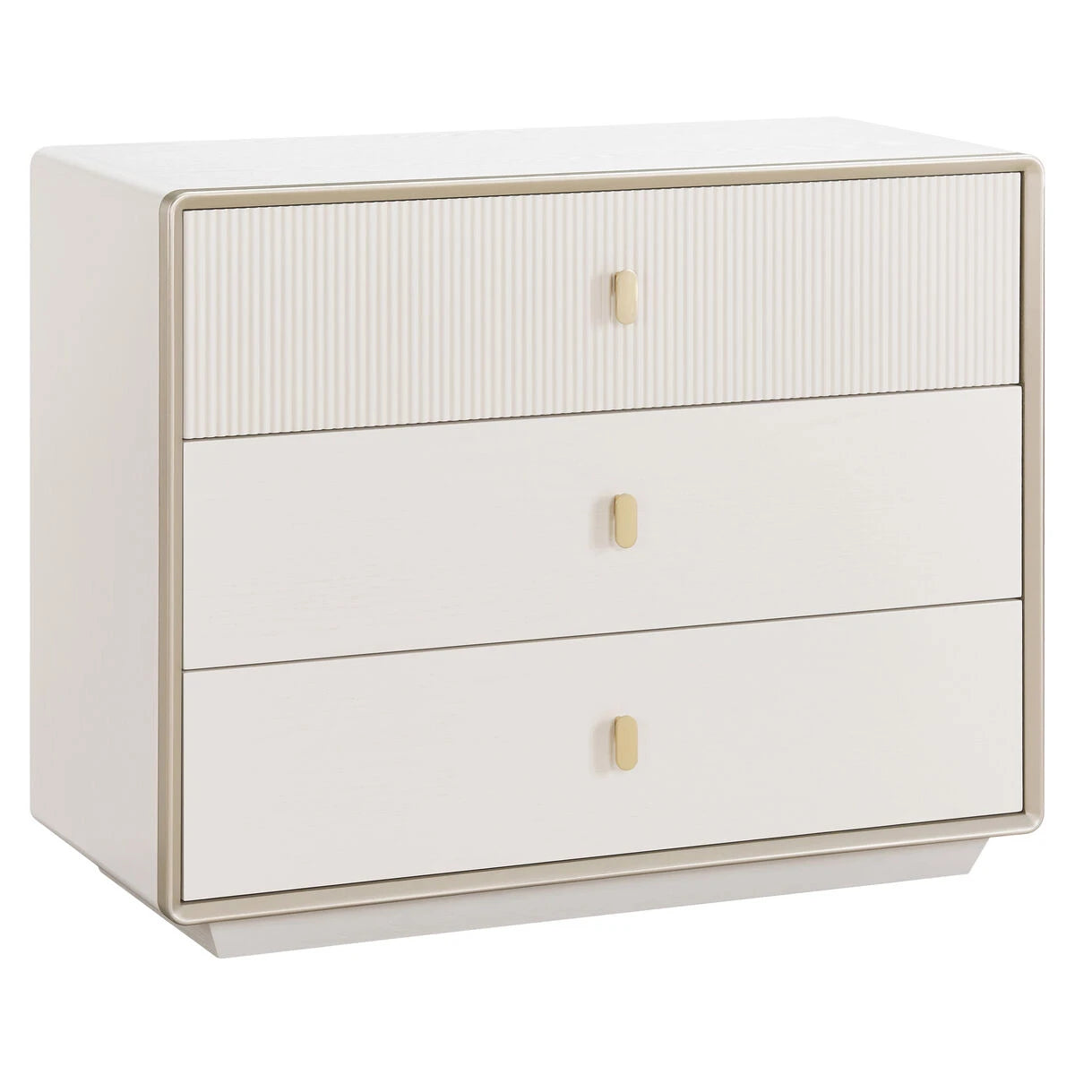 Avenor Ivory Wood Veneer Three Drawer Chest