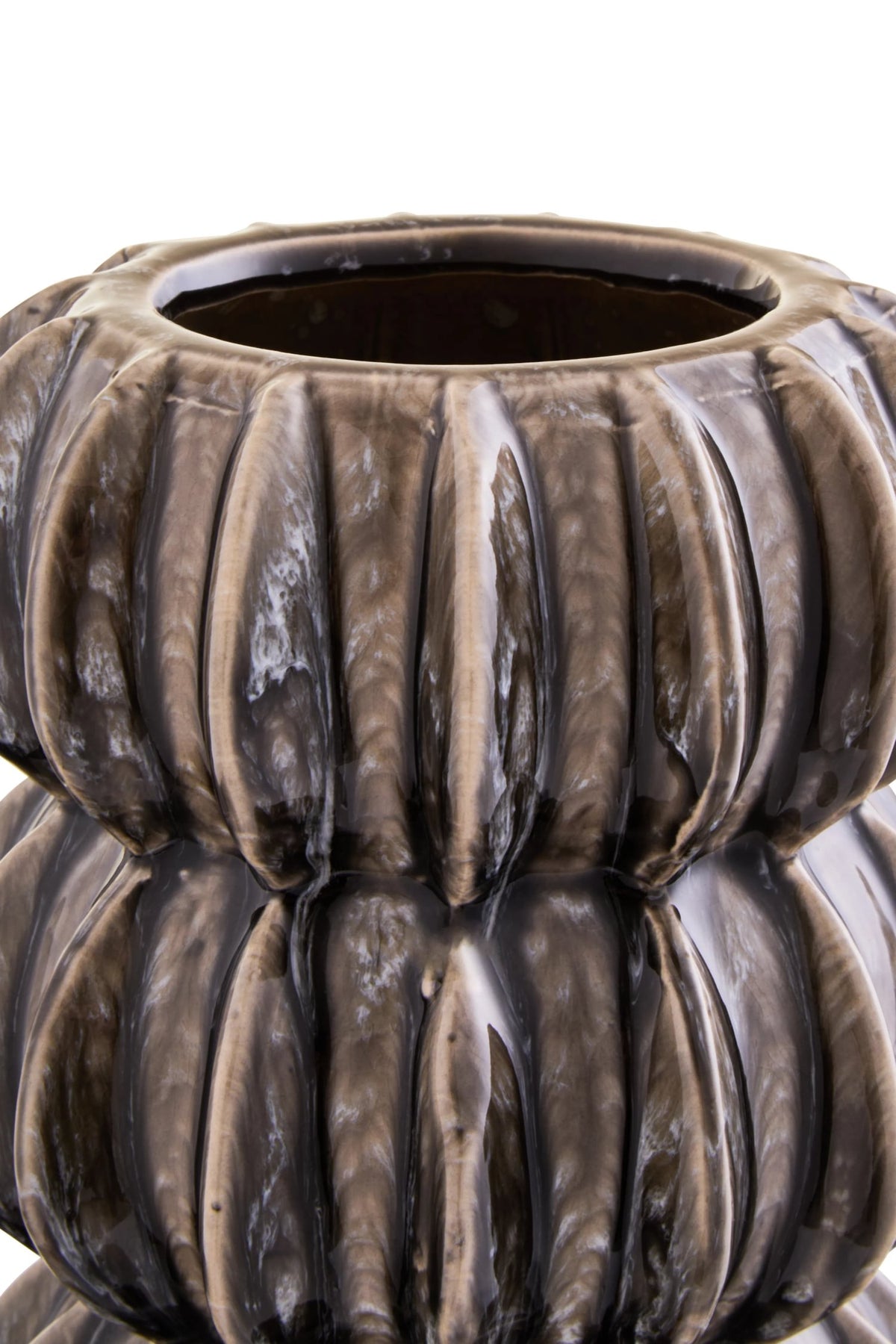 Bubelle Grey Stoneware Bubble Vase