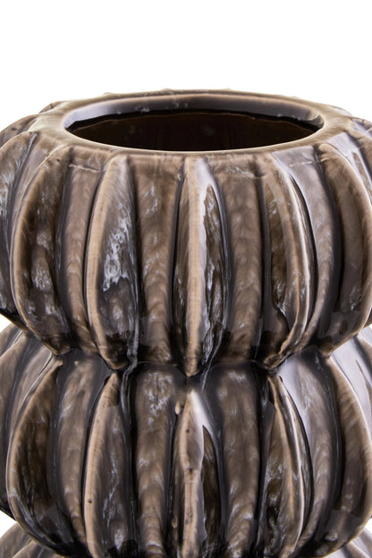 Bubelle Grey Stoneware Bubble Vase