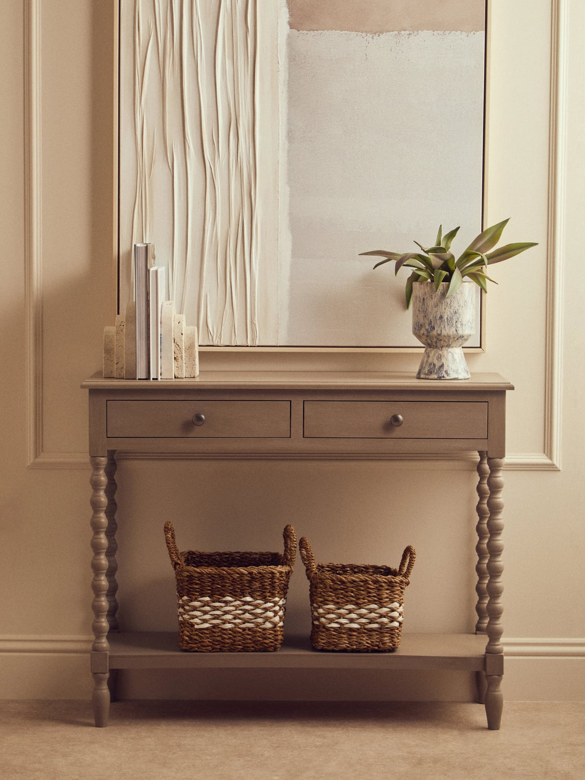Dunelle Small Beige Speckled Planter