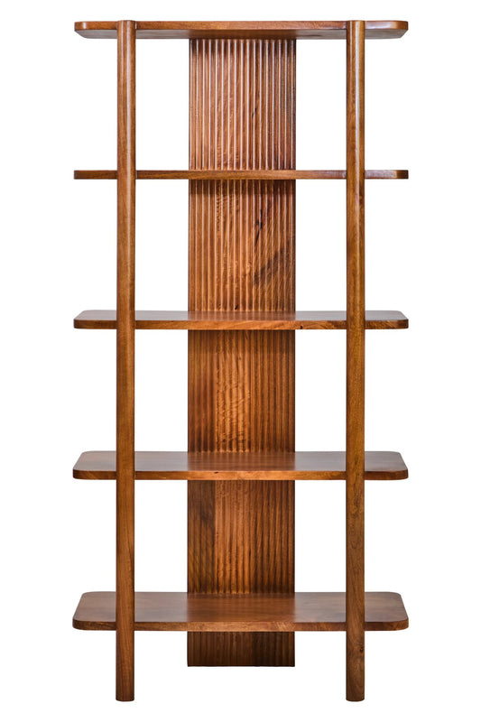 Garda Five Tier Mango Wood Shelf Unit