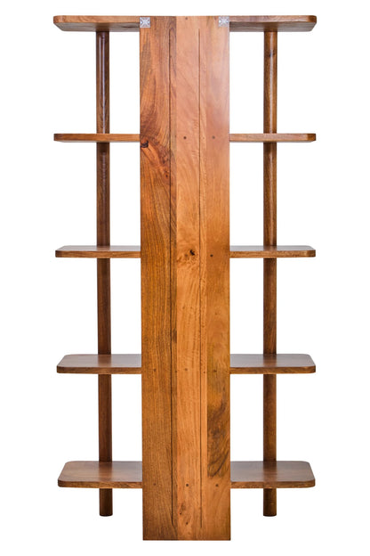 Garda Five Tier Mango Wood Shelf Unit