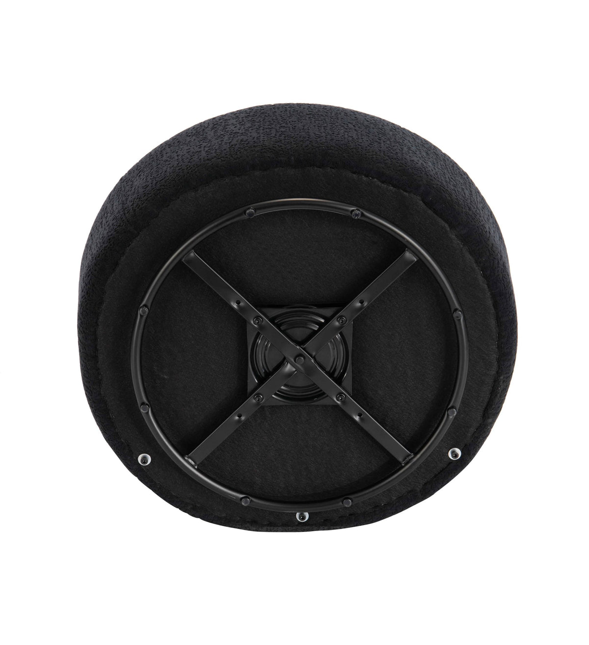 Pivot Black Textured Curved Swivel Lounge Chair