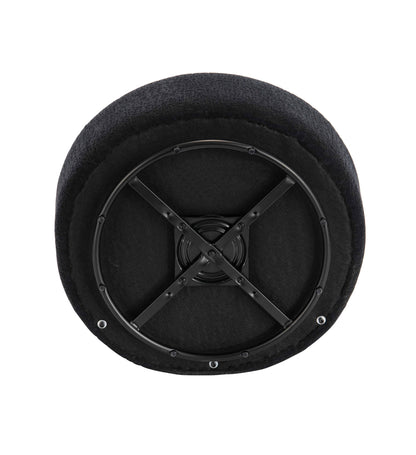 Pivot Black Textured Curved Swivel Lounge Chair