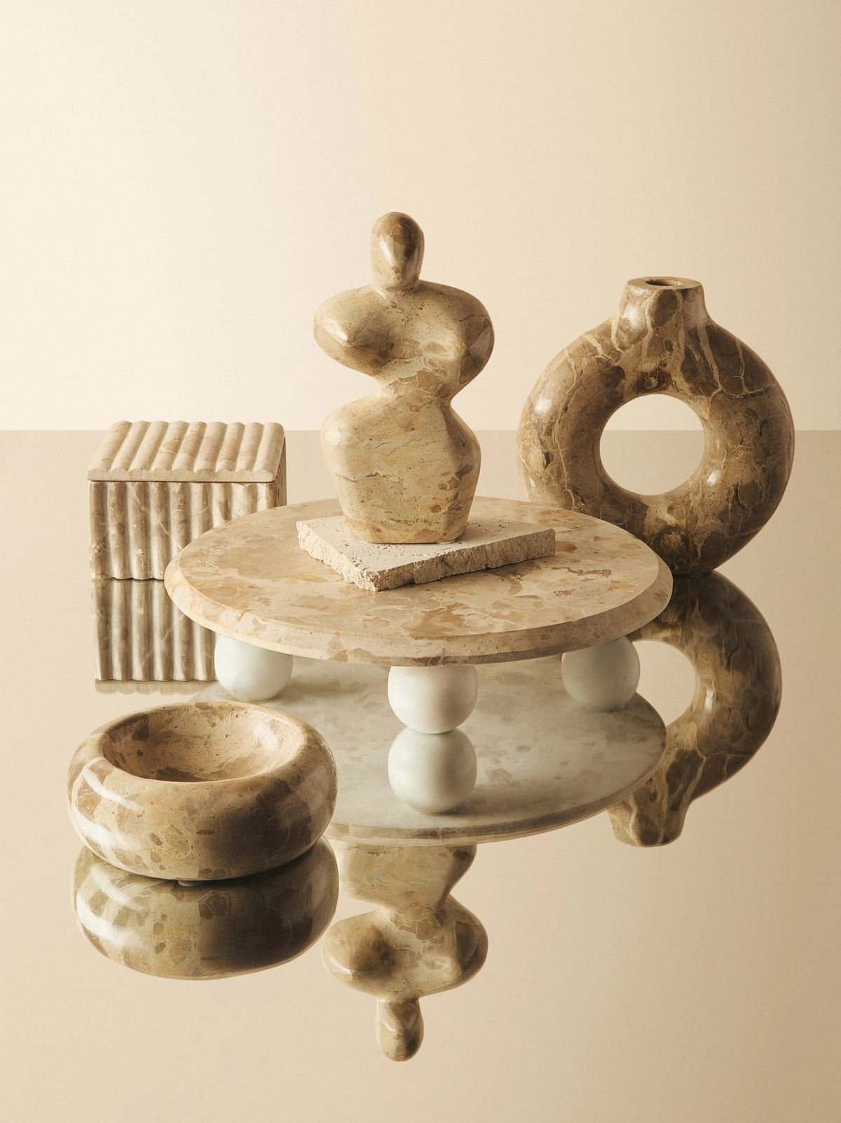 Cavello Chocolate Marble Abstract Sculpture