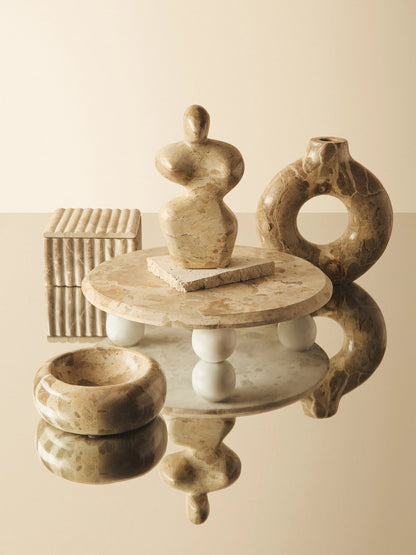 Cavello Chocolate Marble Abstract Sculpture