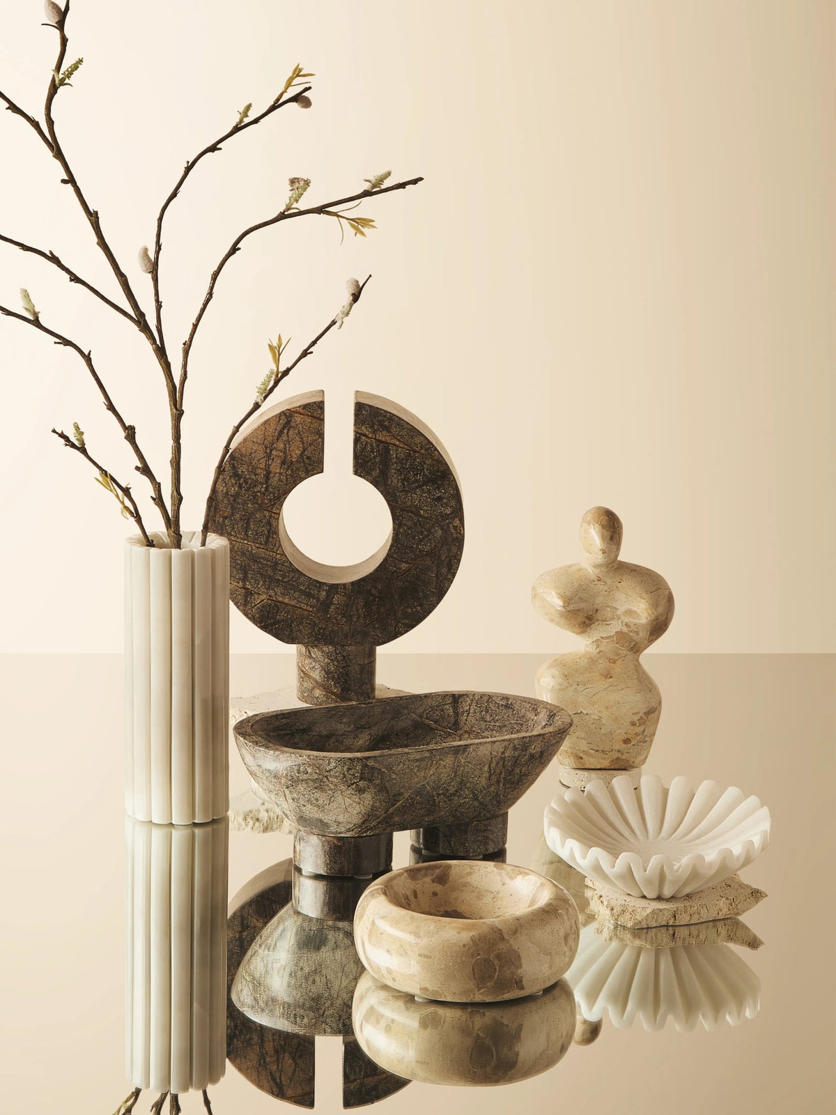 Cavello Chocolate Marble Abstract Sculpture