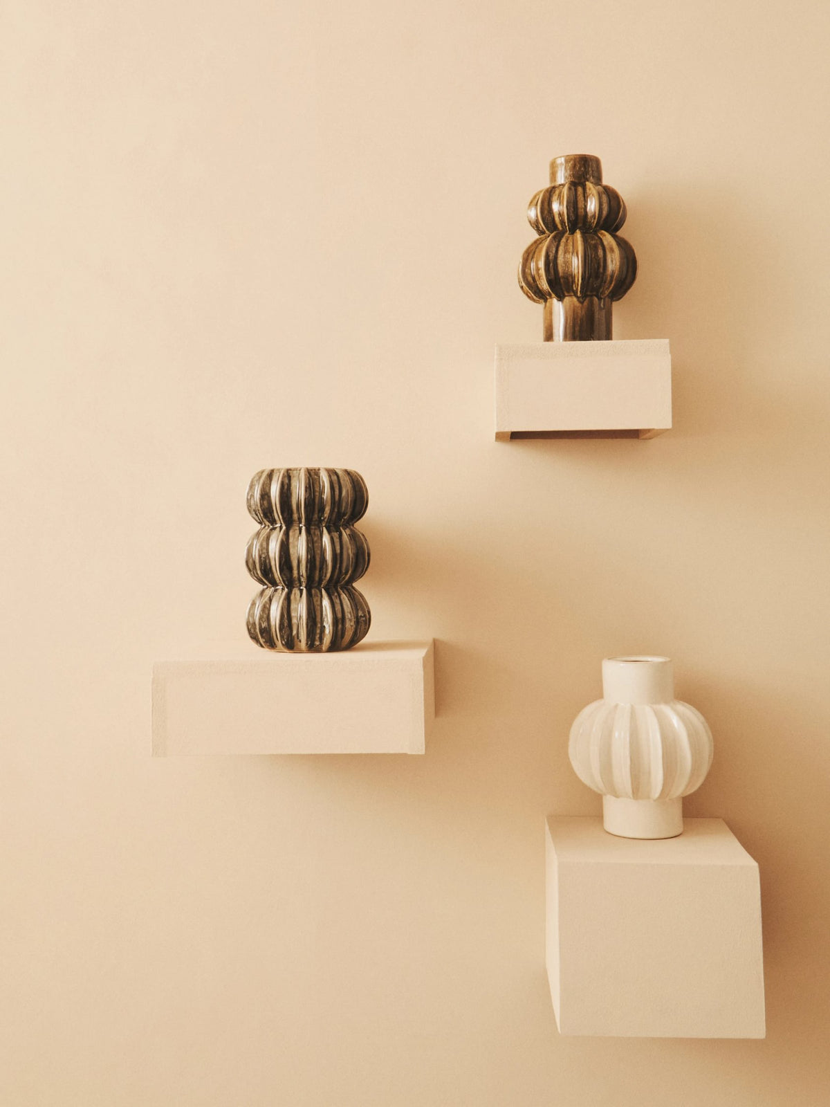 Bubelle Grey Stoneware Bubble Vase