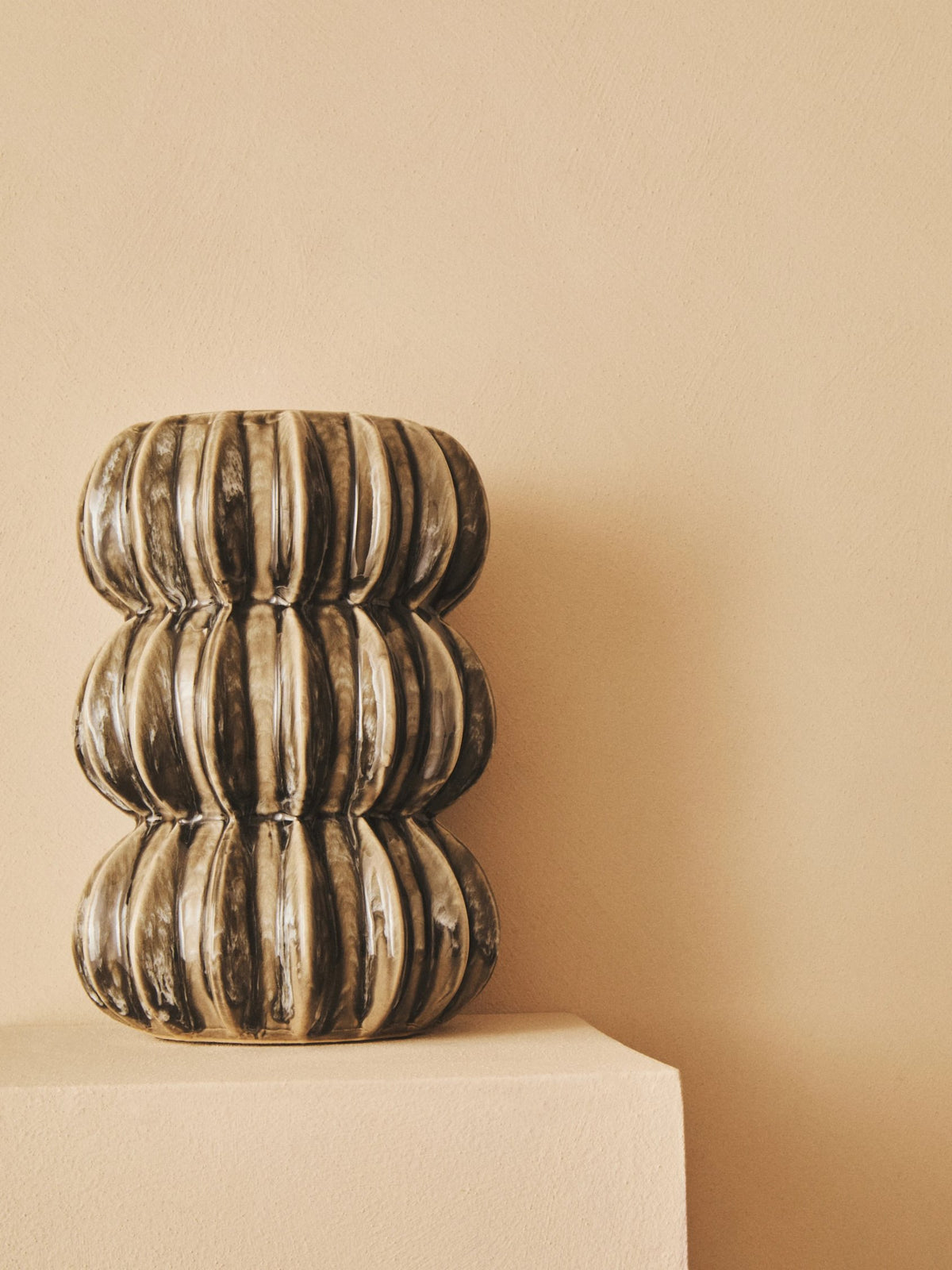 Bubelle Grey Stoneware Bubble Vase