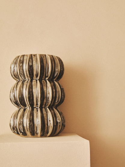 Bubelle Grey Stoneware Bubble Vase