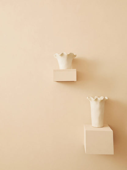 Cadence Cream Scalloped Edge Small Vase