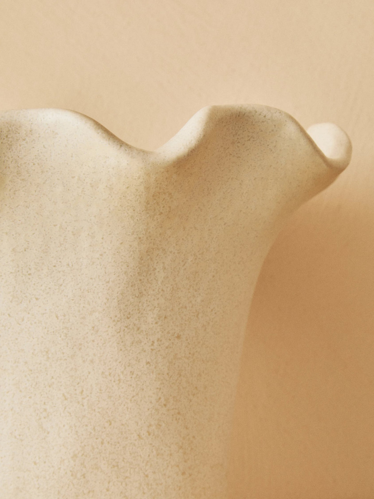 Cadence Cream Scalloped Edge Small Vase