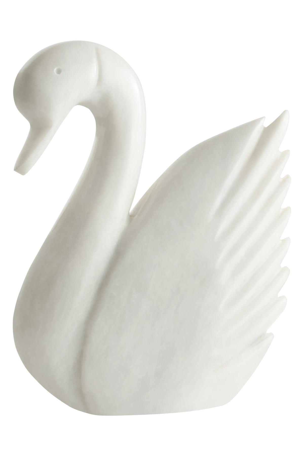 Carrara White Marble Decorative Swan