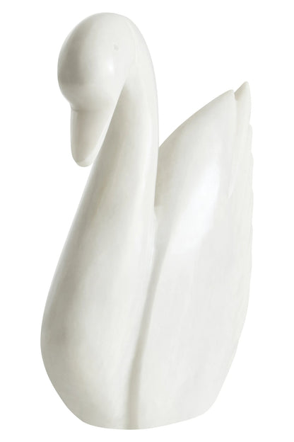 Carrara White Marble Decorative Swan