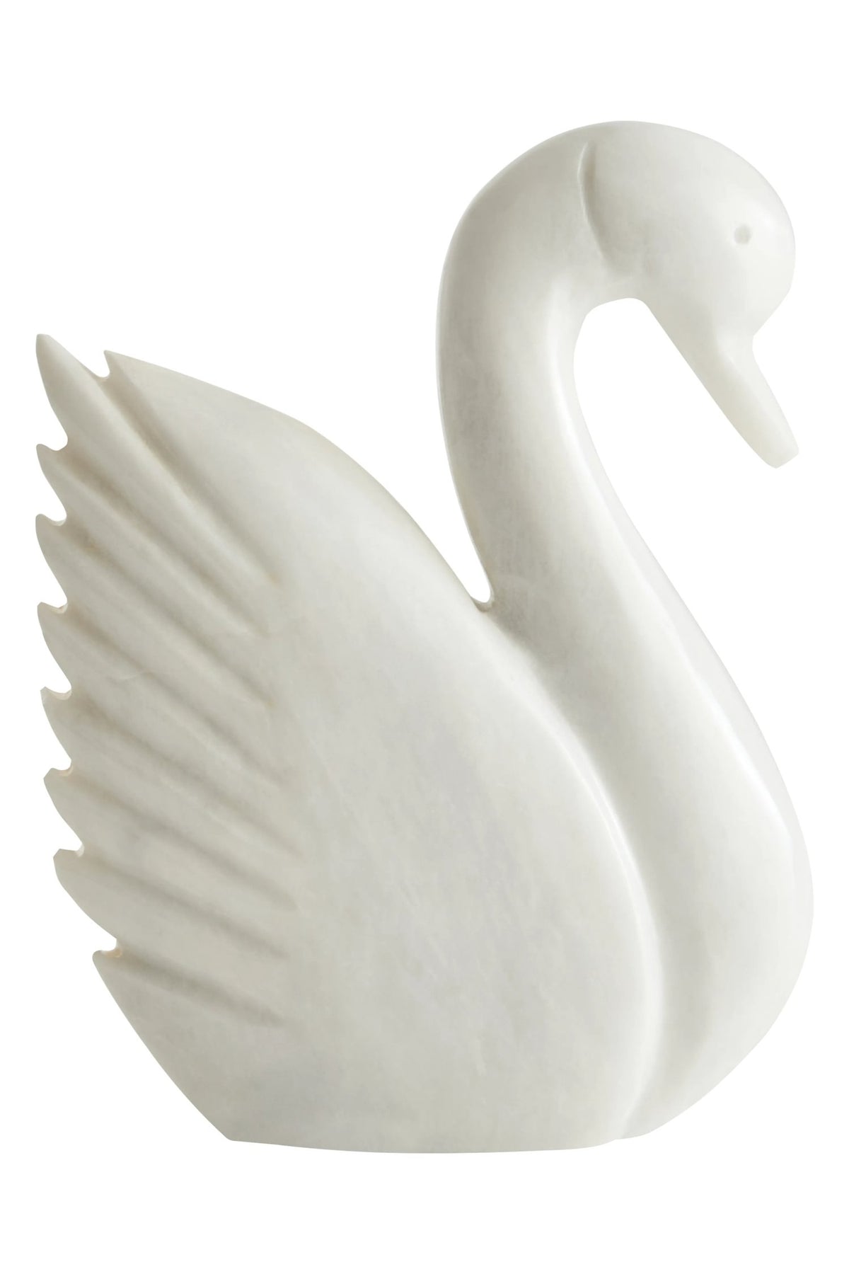 Carrara White Marble Decorative Swan