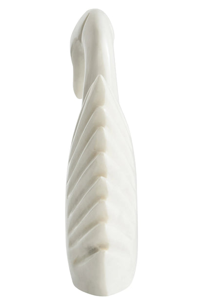 Carrara White Marble Decorative Swan