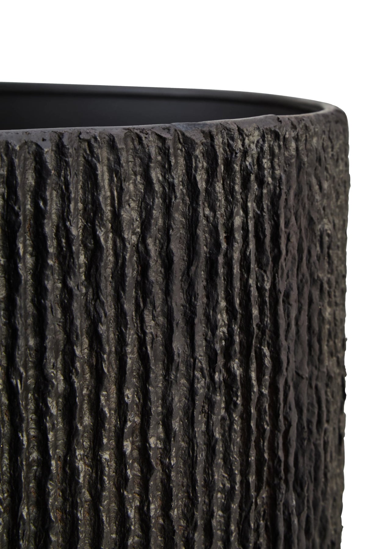 Vellum Black Etched Linear Design Papier Mache Table Lamp