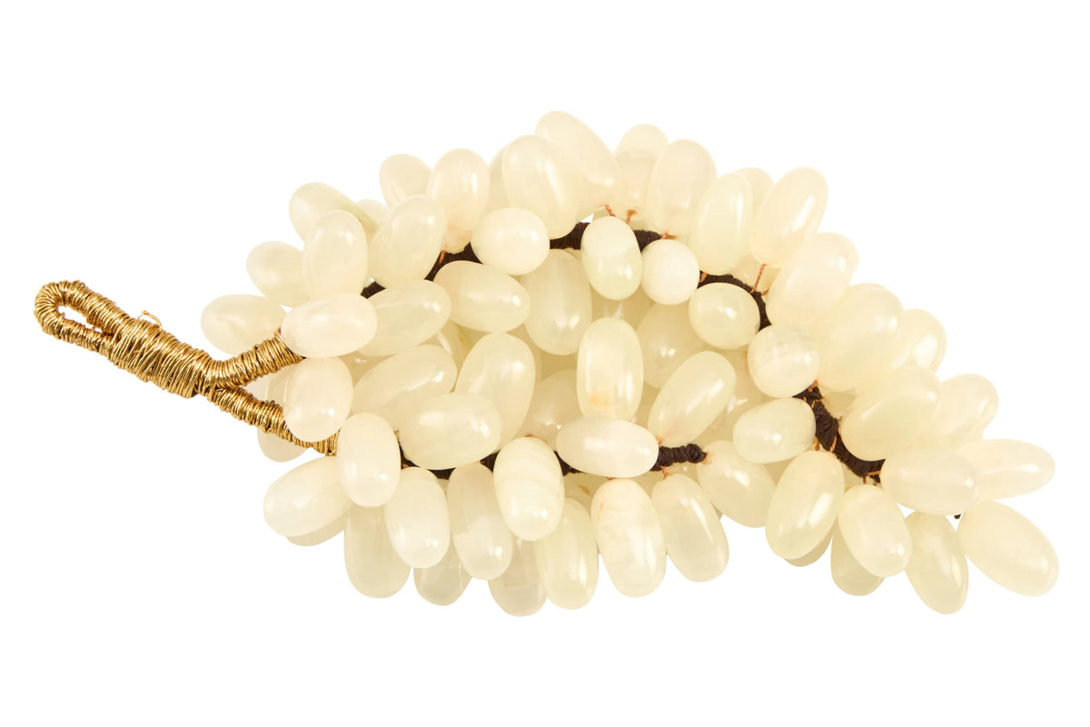 Pomona Large White Onyx Decorative 100 Grapes