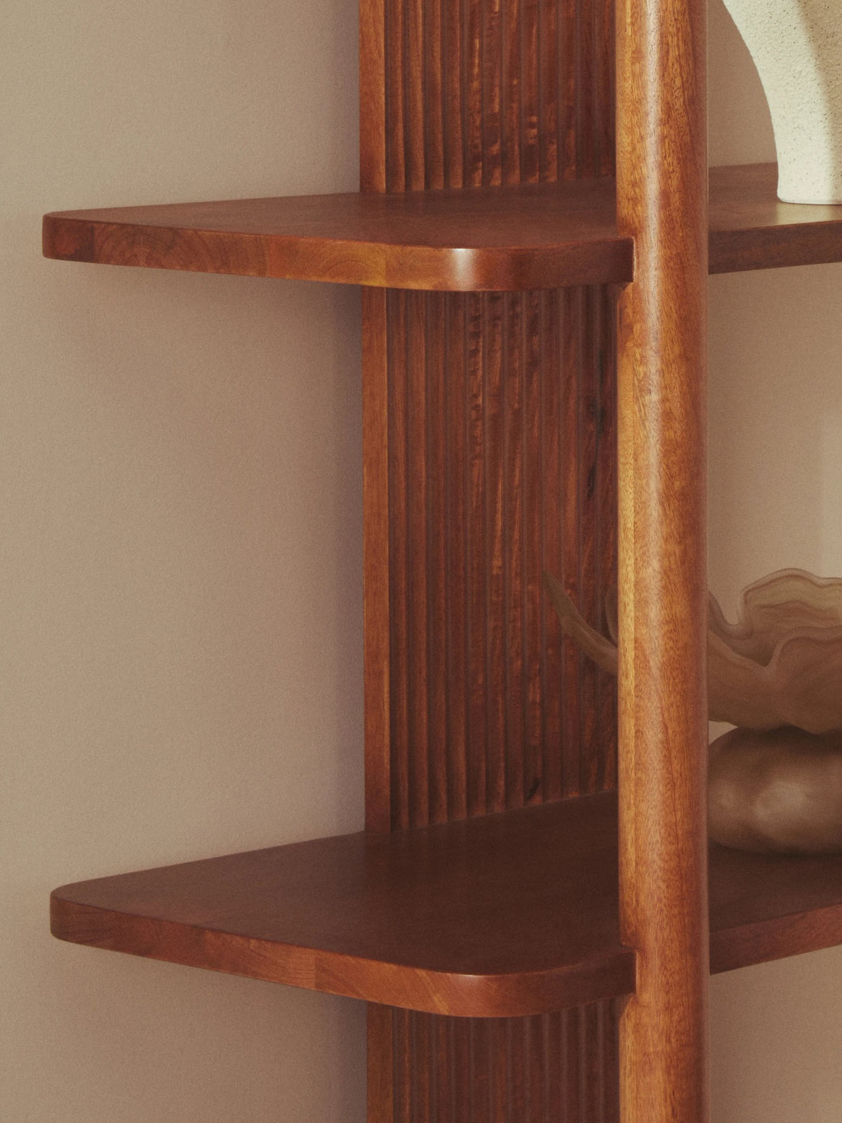 Garda Five Tier Mango Wood Shelf Unit