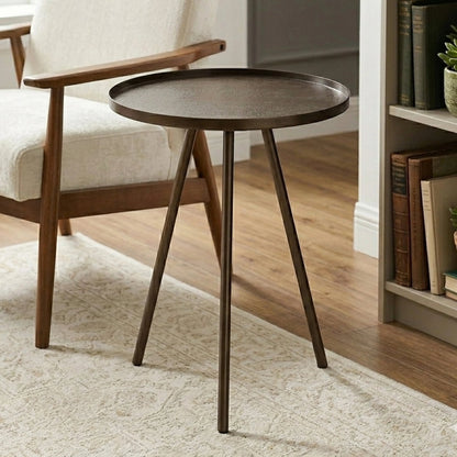Aria Black Finish Side Table