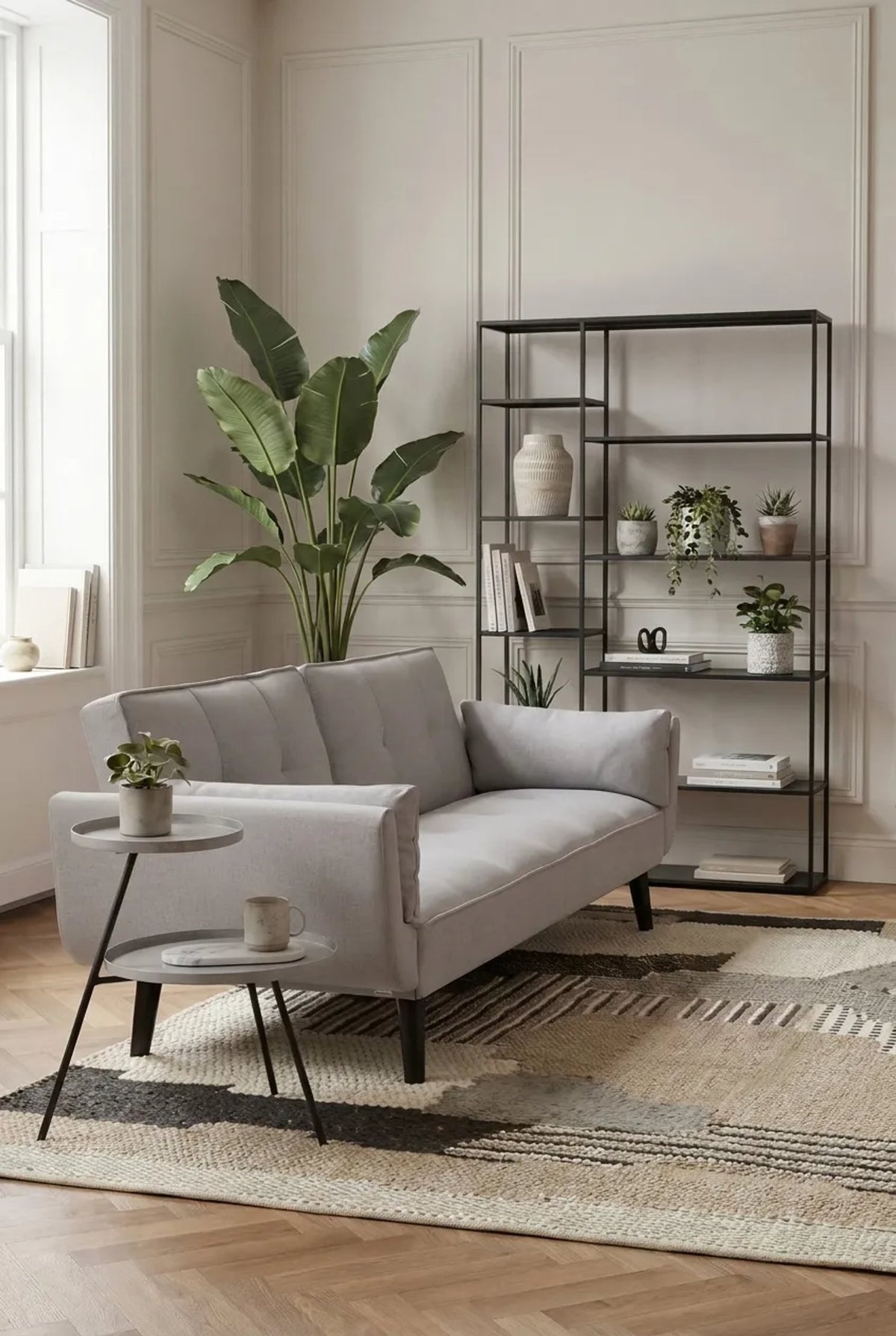 Marlowe 3 Seat Light Grey Sofa Bed