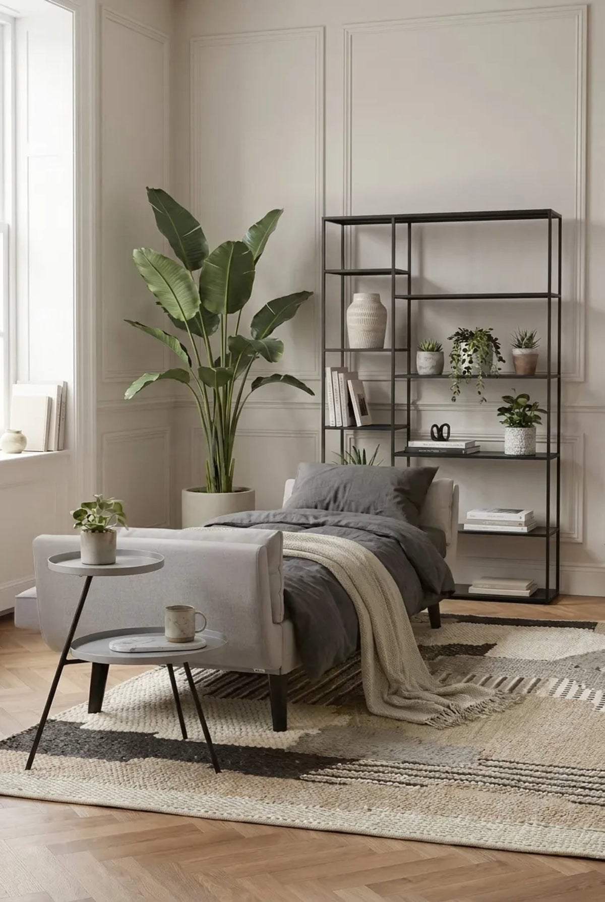 Marlowe 3 Seat Light Grey Sofa Bed