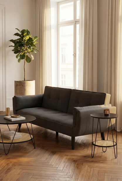 Marlowe 3 Seat Dark Grey Sofa Bed