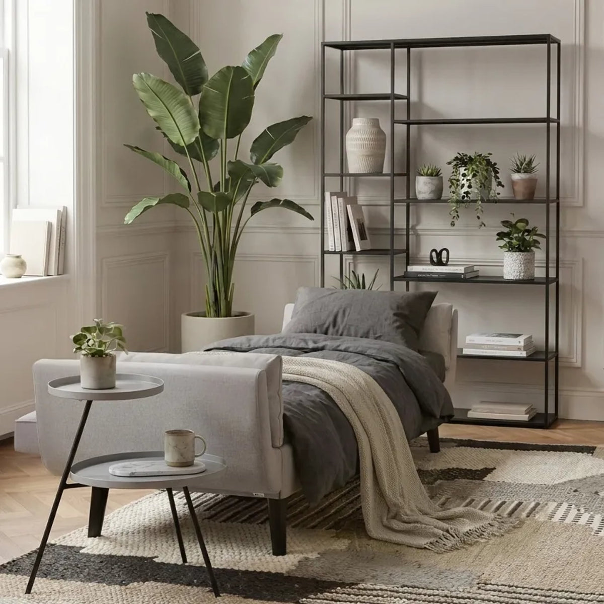 Marlowe 3 Seat Light Grey Sofa Bed