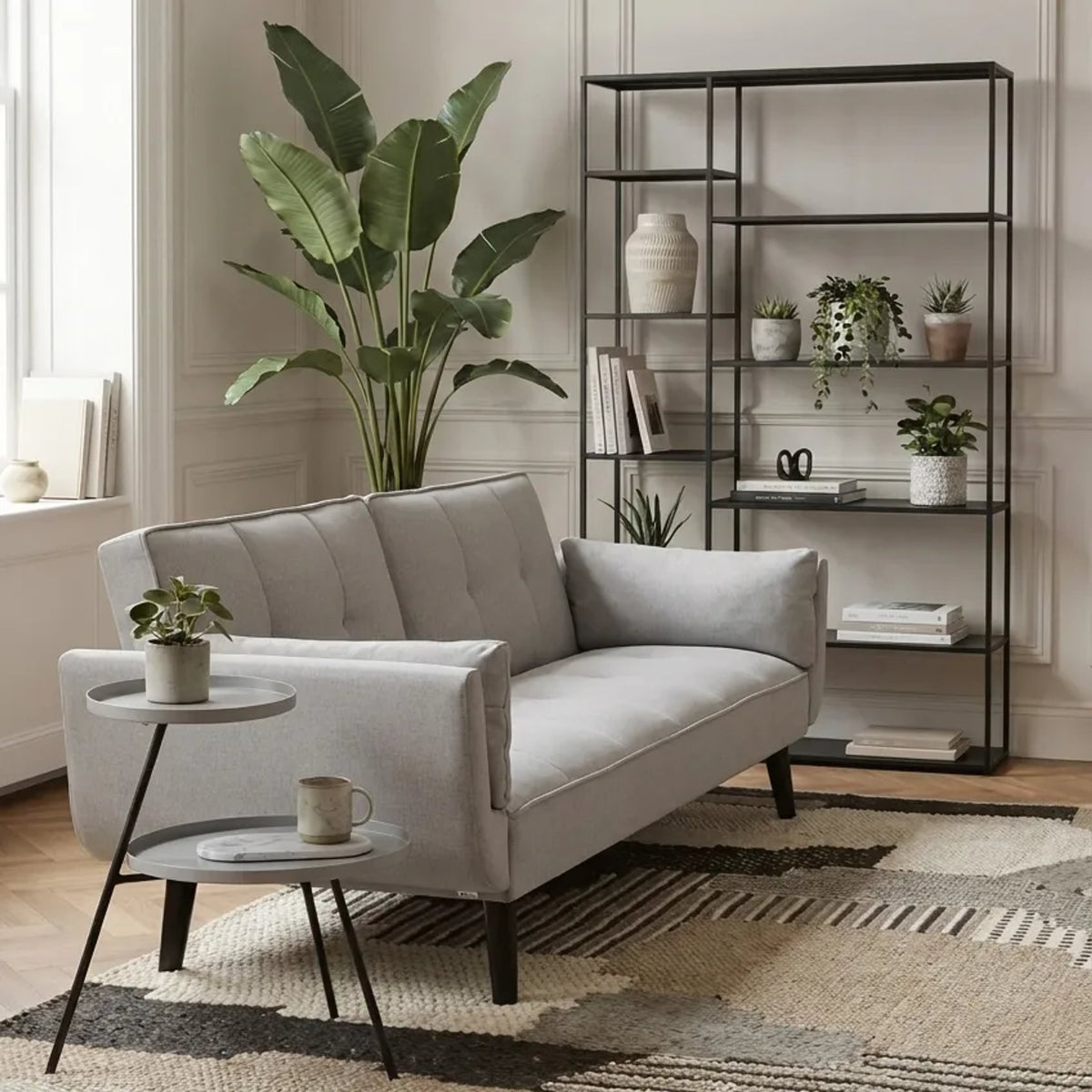 Marlowe 3 Seat Light Grey Sofa Bed