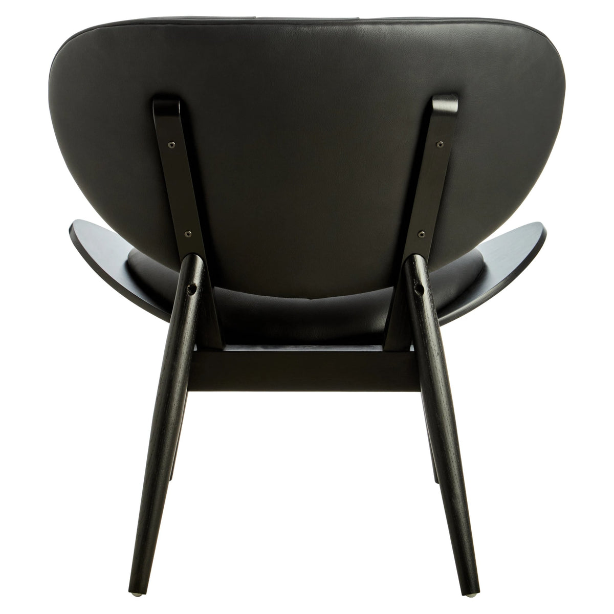 Ashbourne Black Leather Effect Chair with Elm Wood Frame