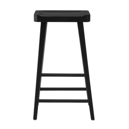 Bordeaux Black Oak Wood Bar Stool