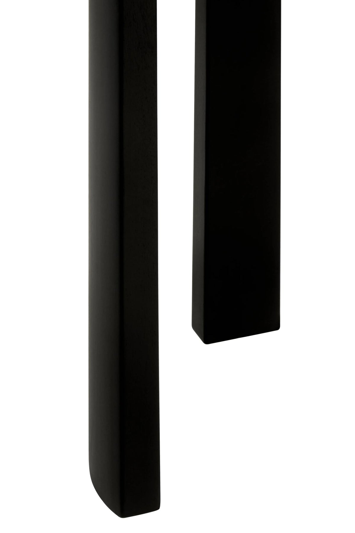 Iberia White Marble Top and Black Acacia Wood Console Table