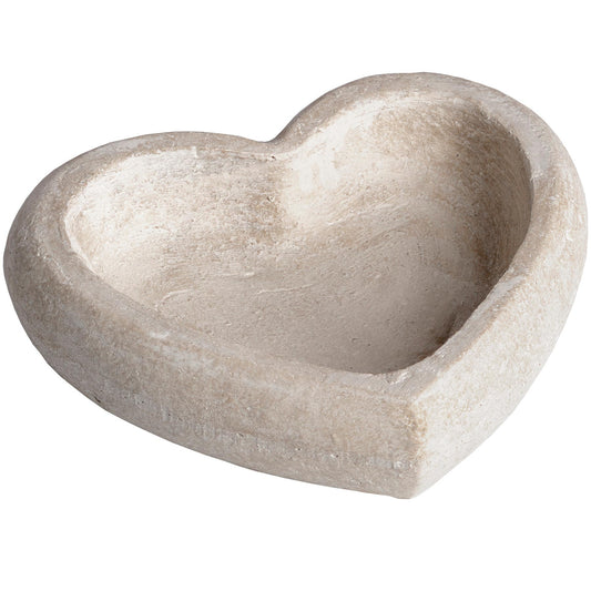 Deep Stone Heart Dish - Dishes from the Quanta Home collection.