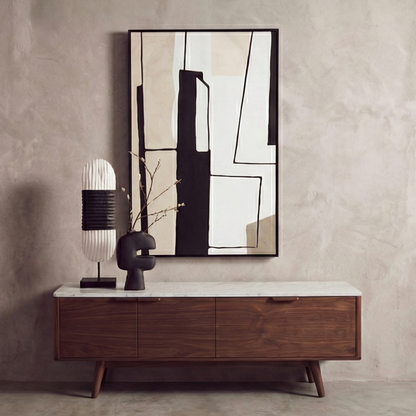 Forma Abstract Large Black Vase