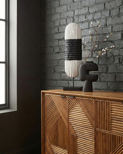 Forma Abstract Large Black Vase