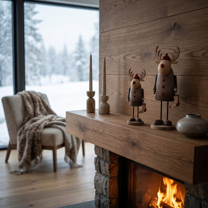 Rustic Rudolf With Stocking Decoration