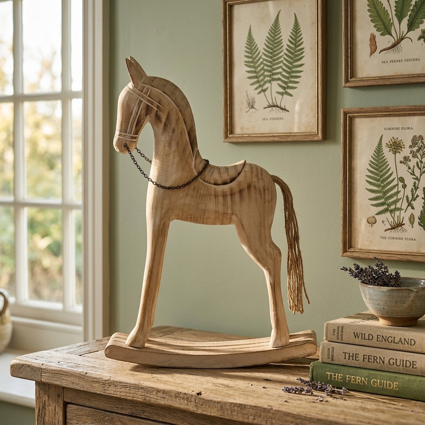 Large Natural Rustic Rocking Horse