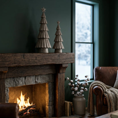 Medium Rustic Bough Tree With Star