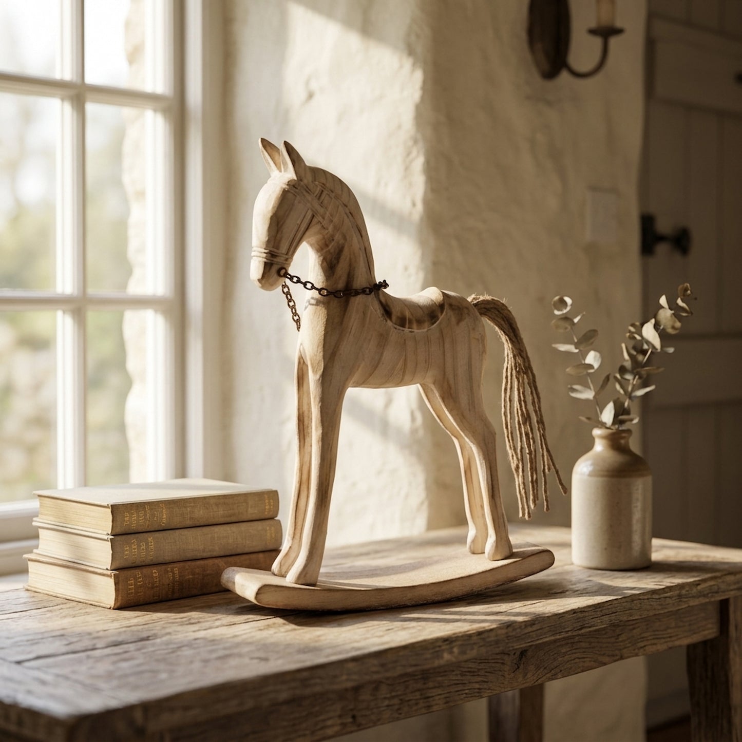 Natural Rustic Rocking Horse