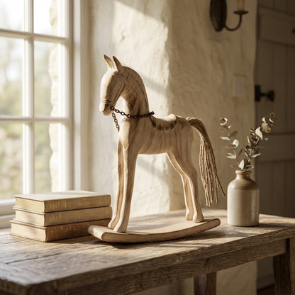 Natural Rustic Rocking Horse