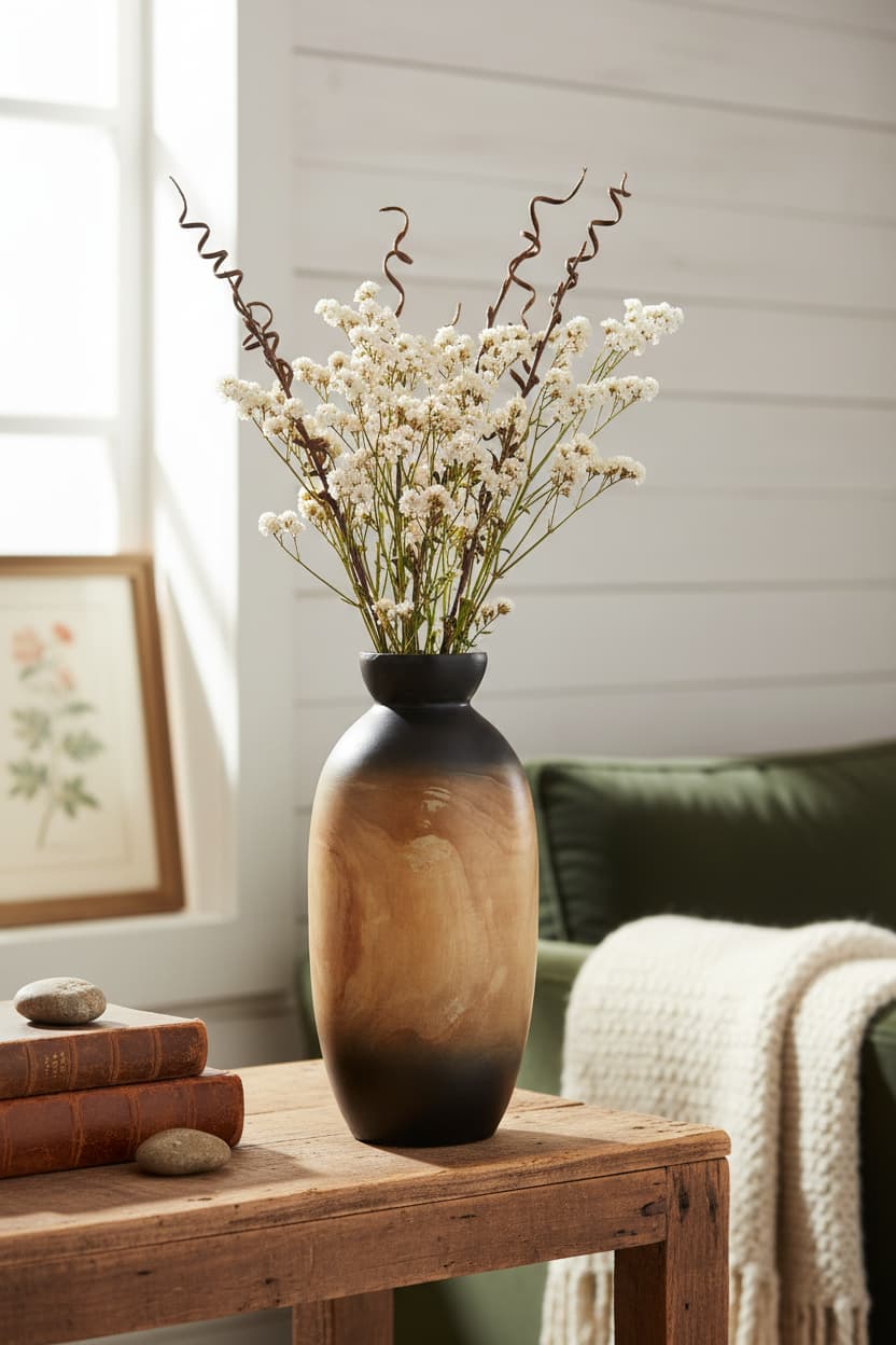 Drift Small Wooden Ombre Vase