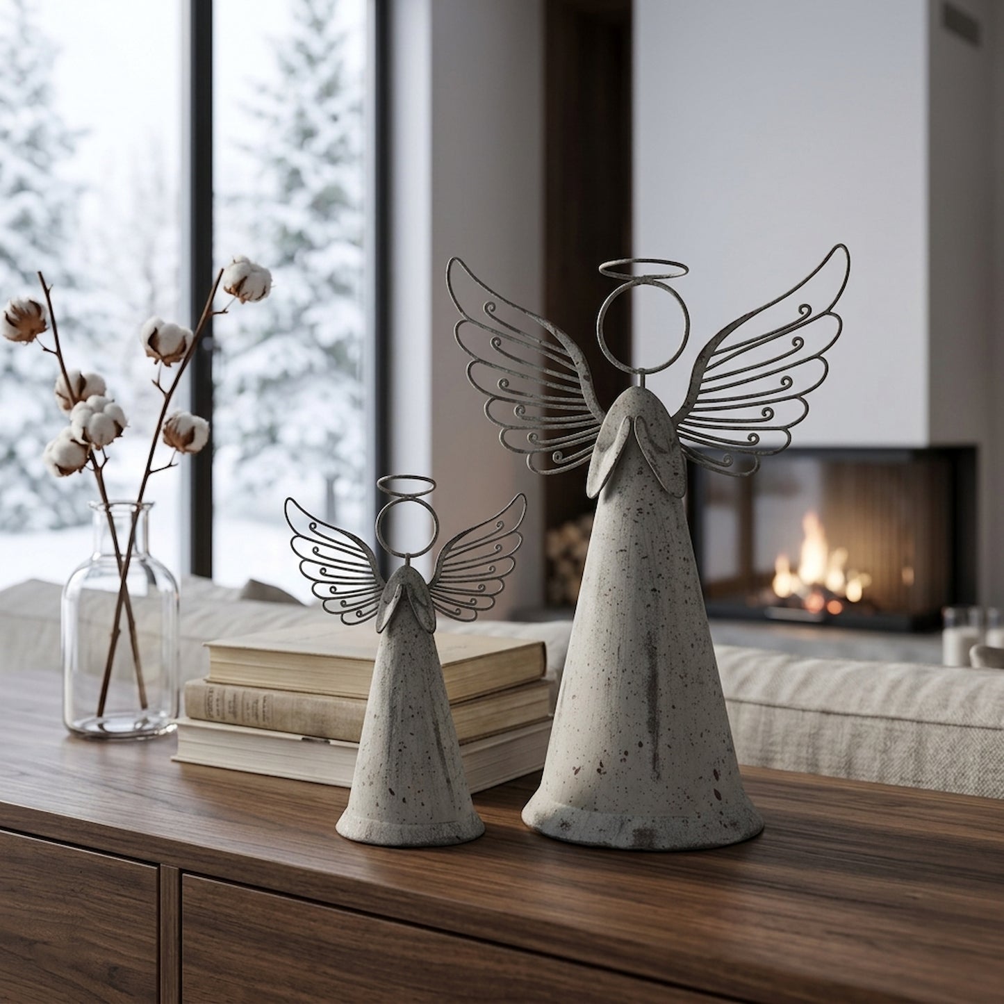 Rustic Metal Standing Angel