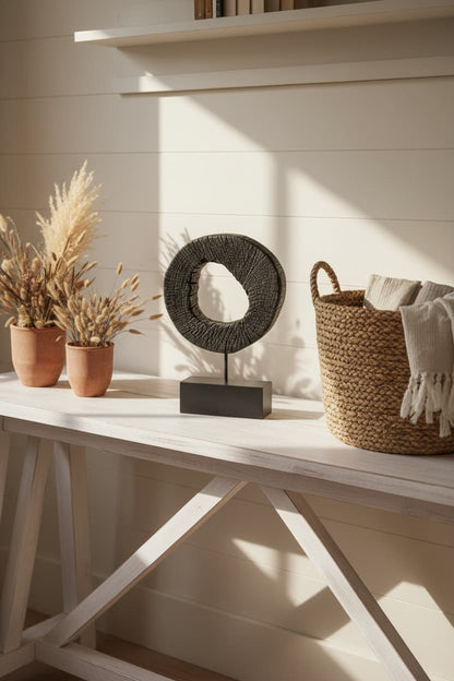 Vanguard Small Rustic Mango Wood Sculpture On Stand