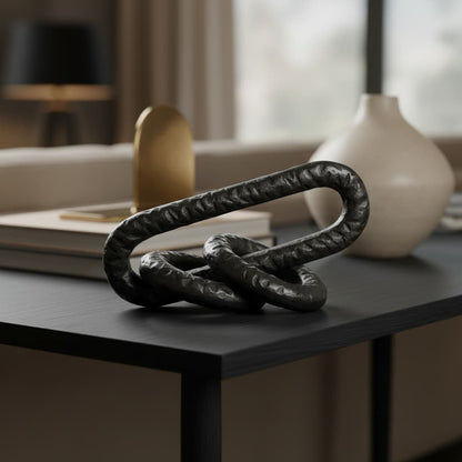 Link Grey Chain Sculpture