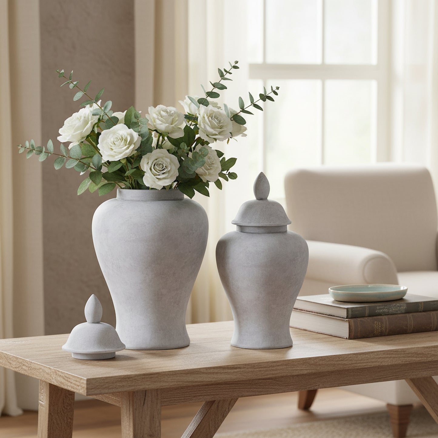 Darcy Large Stone Ginger Jar